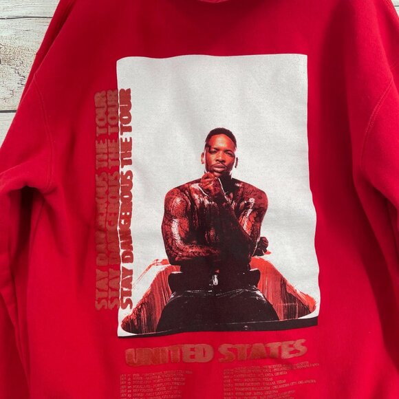 YG Stay Dangerous the Tour Hoodie Sweatshirt Adult Size M Red 2018 Concert Merch - Picture 3 of 10